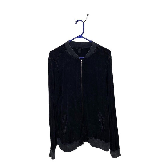 Torrid Black Grey Gray Full-Zip V Neck Lightweight Jacket Size 1 = 1X - Picture 7 of 7
